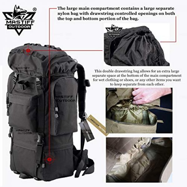 Mastiff Outdoor Tactical Backpack 3 Mastiff Outdoor Adventure Rucksack MOLLE Hiking Camping Gear Travel Survival Functional Backpack