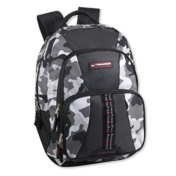 Trailmaker Tactical Backpack 1 Trailmaker Tactical Military Style Camo Backpack with Lash Tabs and Padded Back and Straps, Grey