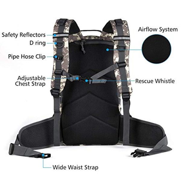 RUPUMPACK Tactical Backpack 4 Military Tactical Backpack Hydration Backpack by RUPUMPACK, Army MOLLE Bag, Small 3-Day Rucksack for Outdoor Hiking Camping Trekking Hunting School Daypack 33L with 3L Water Bladder