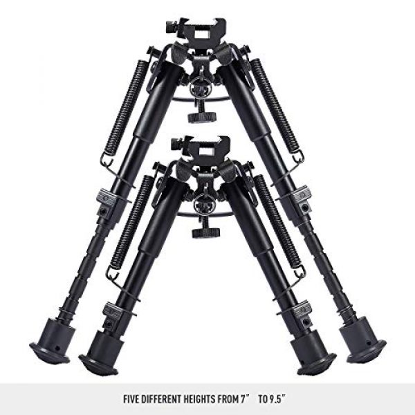 Pinty Rifle Scope 7 Pinty Rifle Scope 3-9x32 Rangefinder Illuminated Reflex Sight 4 Reticle Green Dot Laser Sight & 7 inch to 9.5 inch Rifle Bipod with Spikes, Works w Picatinny Rails