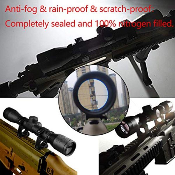 Dandelion Rifle Scope 4 Dandelion 4x32 Compact Rifle Scope,Reticle Crosshair Scope with 0.79inch(20mm) Free Mounts