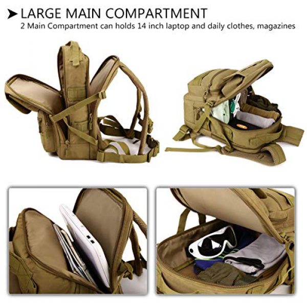 Protector Plus Tactical Backpack 7 Protector Plus Tactical Motorcycle Backpack Small Military MOLLE Cycling Daypack Army Assault Pack Bug Out Bag Hiking Camping Rucksack (Rain Cover & Patch Included)