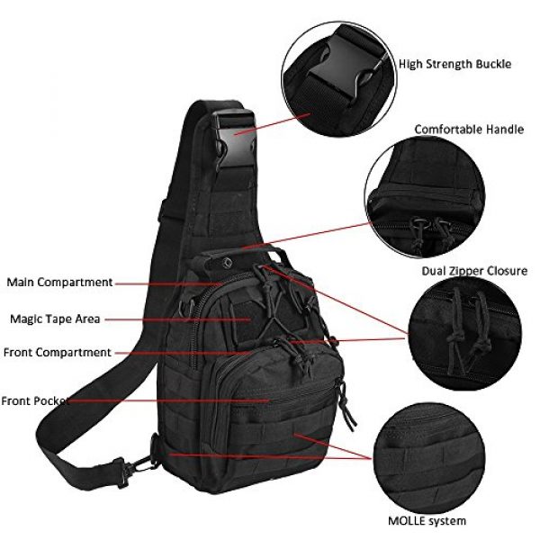 Novemkada Tactical Backpack 4 Tactical Shoulder Bag,1000D Outdoor Military Sling Daypack Backpack