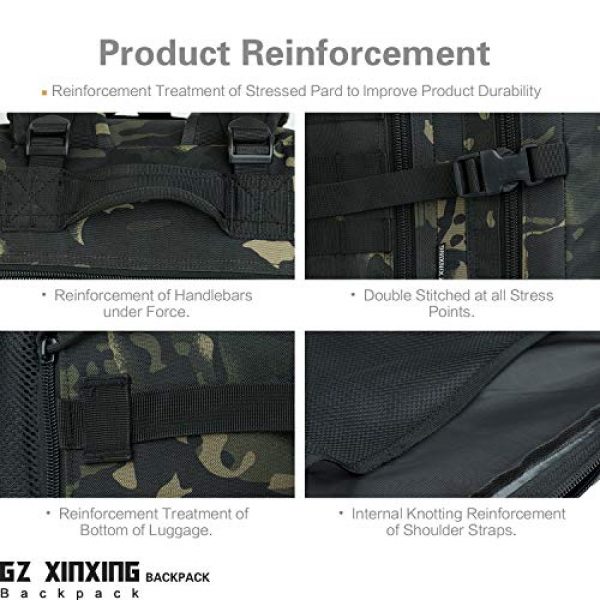 GZ XINXING Tactical Backpack 7 GZ XINXING 43L Large 3 day Molle Assault Pack Military Tactical Army Backpack Bug Out Bag Rucksack Daypack