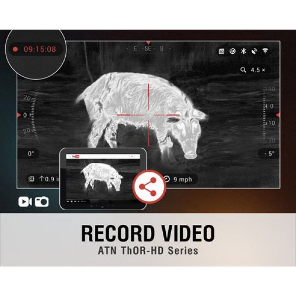 ATN Rifle Scope 2 ATN ThOR HD 384 Smart Thermal Riflescope w/ High Res Video, WiFi, GPS, Image Stabilization, Range Finder, Ballistic Calculator and IOS and Android Apps