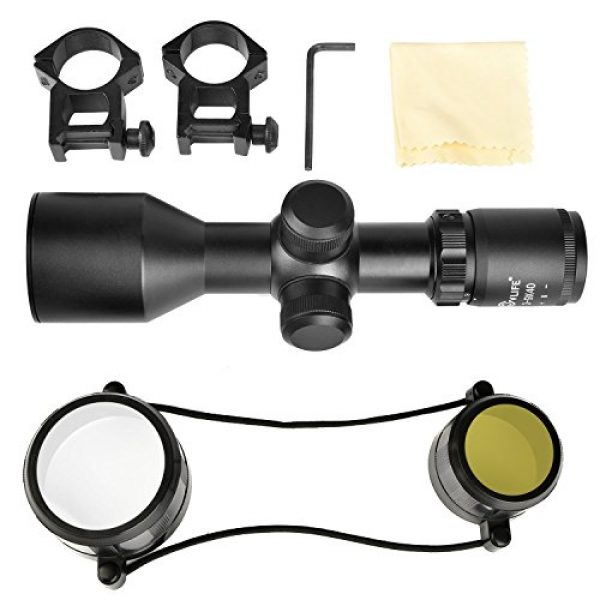 CVLIFE Rifle Scope 7 CVLIFE 3-9x40 Compact Rifle Scope Crosshair Reticle with Free Mounts for Quick Aiming and Shooting
