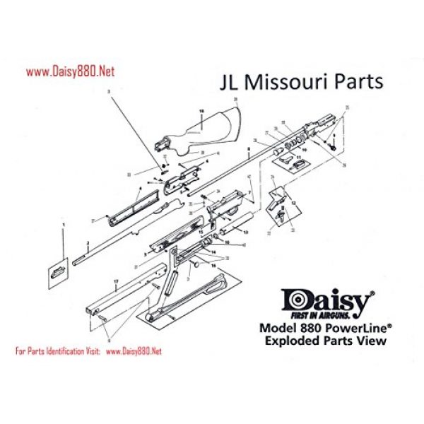 JL Missouri Parts Air Gun Accessory 6 JL Missouri Parts Daisy Powerline 7880 880 880s Stock LH Left Hand Forearm Grip Gun BB Air Rifle Current Production Light Brown
