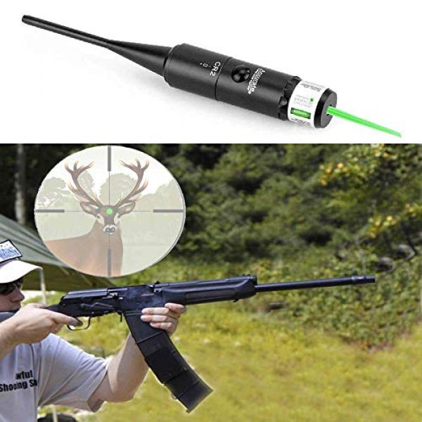 ADAFAZ Rifle Bore Sight Kit 6 ADAFAZ Green Bore Sight Kit Boresighters Automatically Adjust Focus for .177 to .50 Caliber Pistols Rifles (3rd Version)