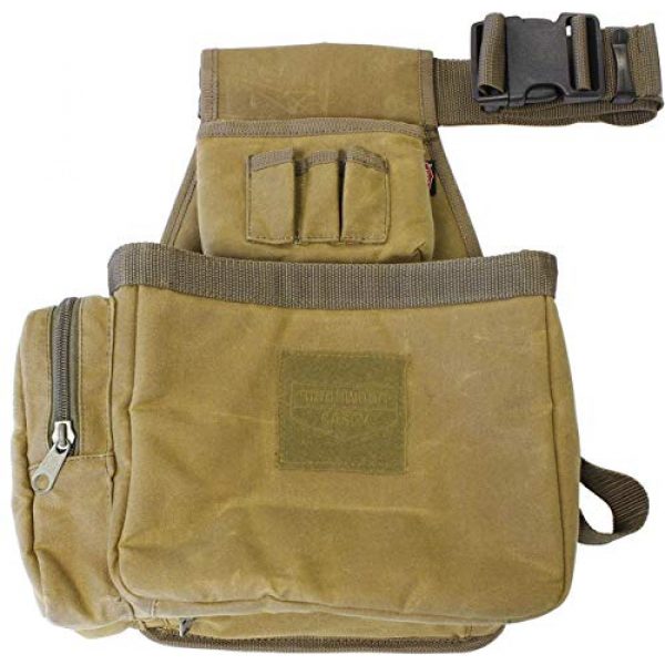 Birchwood Casey Tactical Pouch 1 Birchwood Casey Shell Bag with Belt - Brown Waxed Canvas, Model:BC-06812
