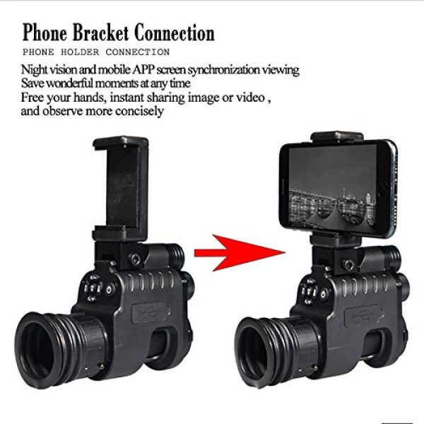 MUJING Rifle Scope 6 MUJING Digital Video Recording Hunting Night Vision Rifle Scope Monocular Camera VCR with 850nm Infrared IR Flashlight for Outdoor Tactical Rifle Hunting Super Shockproof
