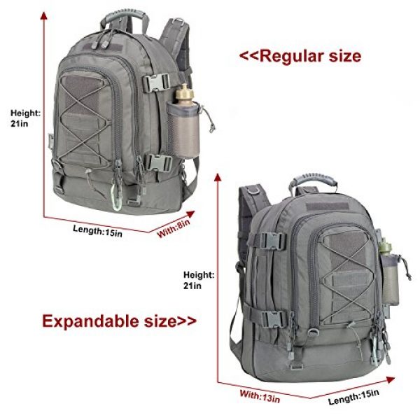 ARMYCAMO Tactical Backpack 6 Outdoor 3 Day Expandable 40-64L Backpack Military Tactical Hiking Bug Out Bag