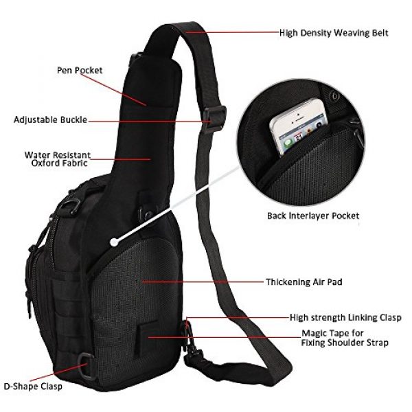 Novemkada Tactical Backpack 3 Tactical Shoulder Bag,1000D Outdoor Military Sling Daypack Backpack