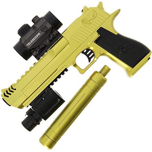 GELSOFT GelSoft Pistol 1 GELSOFT Water Gell Ball Crystal Blaster Pistol Automatic Rapid Fire Gold Eagle Gun
