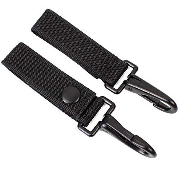 ROCOTACTICAL Tactical Pouch 1 ROCOTACTICAL Duty Nylon Web Key Ring Holder, Key Strap Keeper with Snap and Metal Key Clip, Belt Keeper with Key Holder, 2 Pack