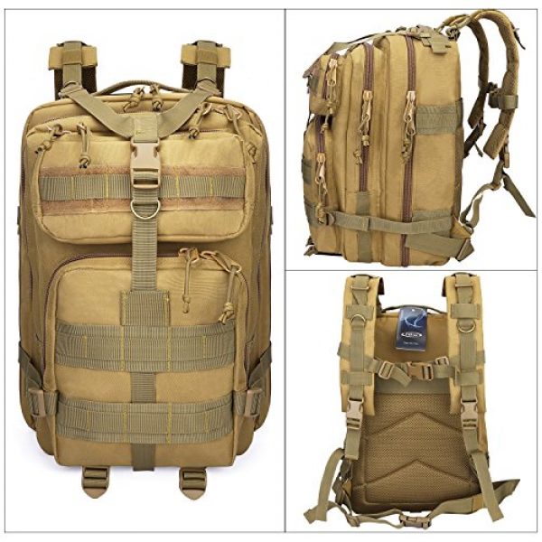 G4Free Tactical Backpack 3 G4Free Tactical Shoulder Backpack Military Survival Pack Army Molle Bug Out Bag Surplus Backpack 35L