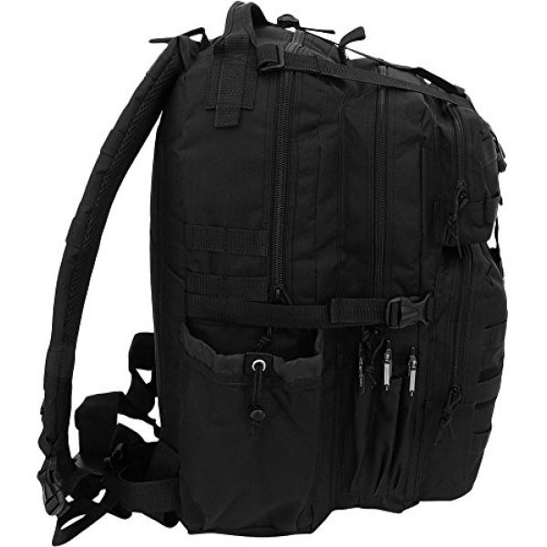 NPUSA Tactical Backpack 6 Mens Multicam Molle 2L Hydration Ready Sling Bag with Keychain Compass or Key Ring Carabiner+ 2 Zipper Pulls