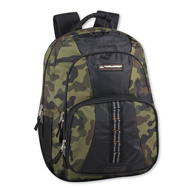 Trailmaker Tactical Backpack 1 Trail maker Tactical Camo Backpack for Boys, Girls, Men, Women for School and Travel (Green Camo)