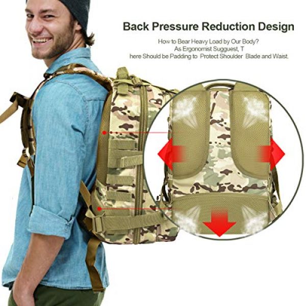 CVLIFE Tactical Backpack 2 CVLIFE Military Tactical Backpack Army 3 Day Assault Pack Molle Bag EDC Rucksack