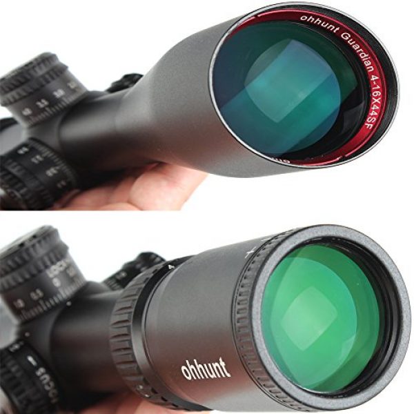 ohhunt Rifle Scope 4 ohhunt Guardian 4-16X44 Rifle Scopes, 1/2 Half Mil Dot Reticle, Second Focal Plane, with Scope Mount, for Hunting.