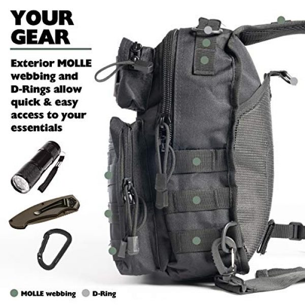 Whiskey Woods Outdoors Tactical Backpack 4 Whiskey Woods Outdoors Military Tactical EDC Sling Bag Molle Shoulder Diaper backpack