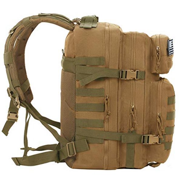Luckin Packin Tactical Backpack 4 Luckin Packin Tactical Backpack,Military Backpack 45L with Tactical Sling Bag Khaki