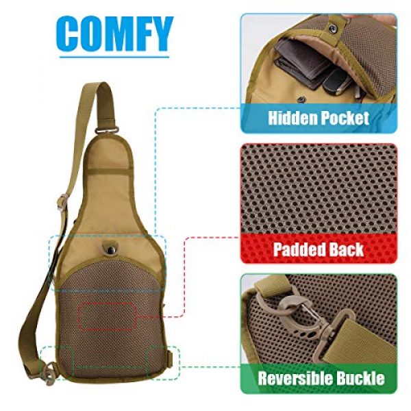 Gisdanchz Tactical Backpack 4 Gisdanchz Outdoor Tactical Molle Bag Military Backpack Sling Crossbody Shoulder Bags for Men Women