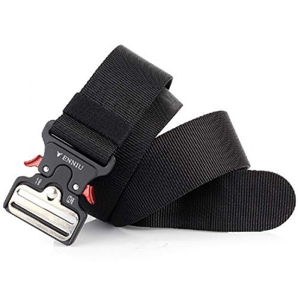 FEIKCOR Tactical Belt 5 FEIKCOR Tactical Belt 1.9" Heavy Duty Waist Belt Quick-Release Military Style Shooters Nylon Belts with Metal Buckle