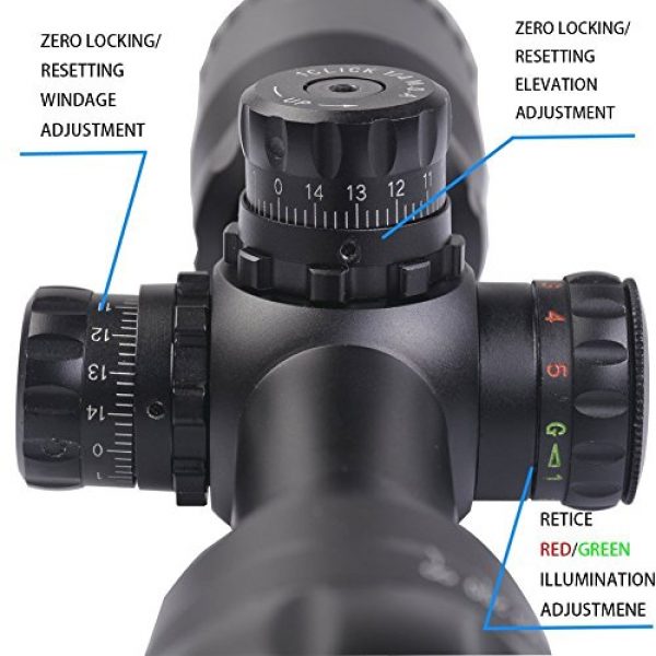 Ade Advanced Optics Rifle Scope 2 Ade Advanced Optics Anthem 3-9x32 Red&Green Illuminated AO Adjustment Duplex Reticle Zero/Locking/Resetting 1200G Shockproof