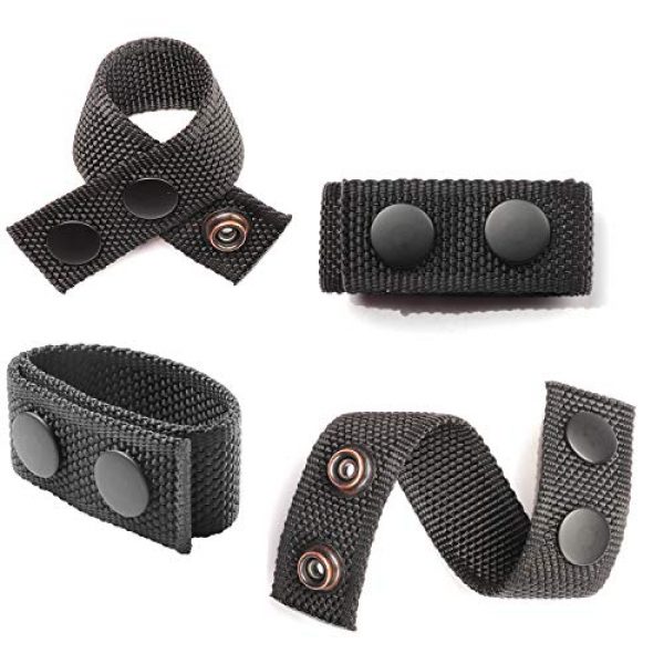 Neust Tactical Belt 2 Security Tactical Duty Belt Keeper with Double Snaps for 2" Wide Belt Police Military Equipment Accessories Super Strong Duty Belt Keepers (Set of 4)