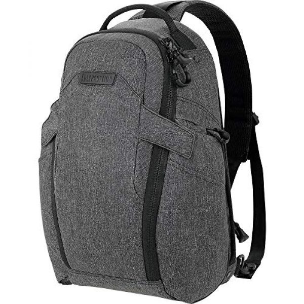 Maxpedition Tactical Backpack 1 Maxpedition Entity 16 CCW-Enabled EDC Sling Pack 16L for Covert Concealed Carry, Charcoal