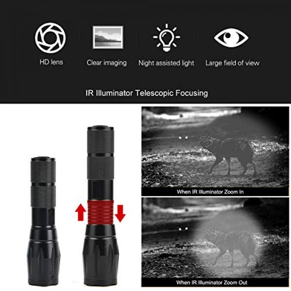 BESTSIGHT Rifle Scope 6 Bestsight DIY Digital Night Vision Scope for Rifle Hunting with Camera and 5" Portable Display Screen