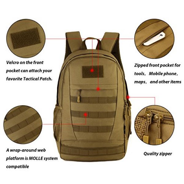 ArcEnCiel Tactical Backpack 2 ArcEnCiel Motorcycle Backpack Tactical Military Bag Army Assault Pack Rucksacks with Patch - Rain Cover Included
