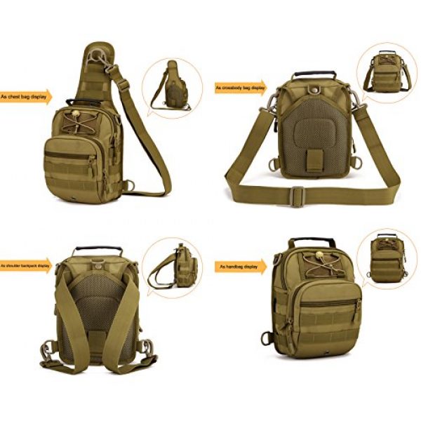 Huntvp Tactical Backpack 3 Huntvp Tactical Military Sling Chest Daypack Backpack for Hunting, Camping and Trekking