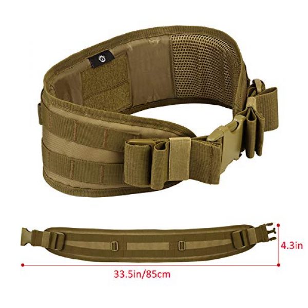 CREATOR Tactical Belt 3 CREATOR Tactical Belt Padded MOLLE Belt Multi-Use Equipment Airsoft Wide Patrol Belts