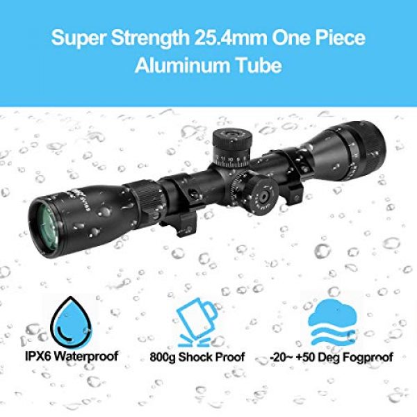 SVBONY Rifle Scope 5 SVBONY SV169 Rifle Scope, 3-9x32AO, Hunting Scope, Mil Dot Reticle, Spring Loaded Instant Zero Resets Turrets, Fits 20mm Picatinny Rails