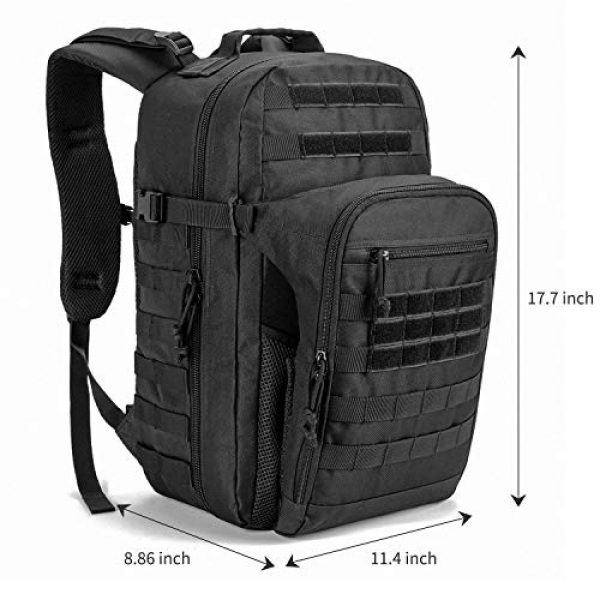 SHARKMOUTH Tactical Backpack 6 SHARKMOUTH Tactical Backpack, Large Army 3 day Assault Pack Bag Rucksack, 42L Military MOLLE Backpacks