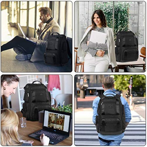 MATEIN Tactical Backpack 7 Laptop Backpack,17 Inch Travel Laptop Backpack for Men Women,Professional Business Carry on Backpack for Notebook, Large Backpack Tsa Friendly Water Resistant High School College Computer Bag, Black