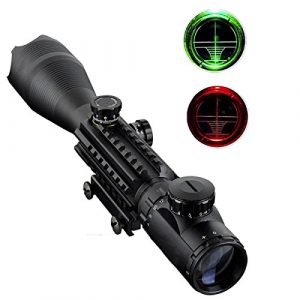 AUKMONT Rifle Scope 1 AUKMONT Telescopic Sight 4-16x50EG Green/Red Hunting Rifle Scope LLL(Low Light Level) Night Work
