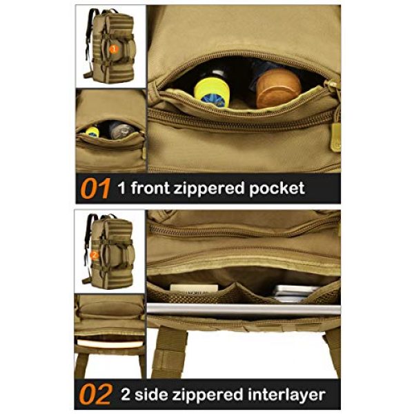 CREATOR Tactical Backpack 6 CREATOR 60L Tactical Backpack Molle Travel Luggage Bags Camping Daypack Duffle Bag