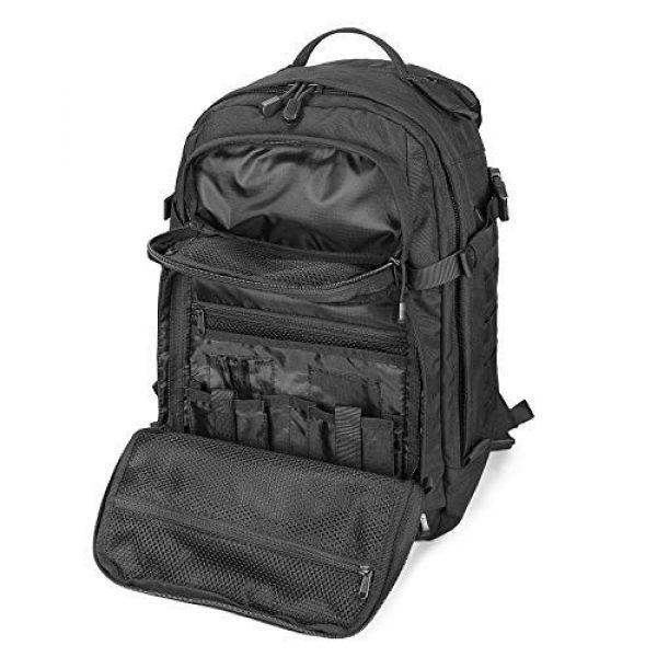 Scudo Tactical Tactical Backpack 4 SCUDO TACTICAL VERTICE 24 Military Backpack with 3L Hydration Bag / Insulated Hydration Pocket (Black, 37L)
