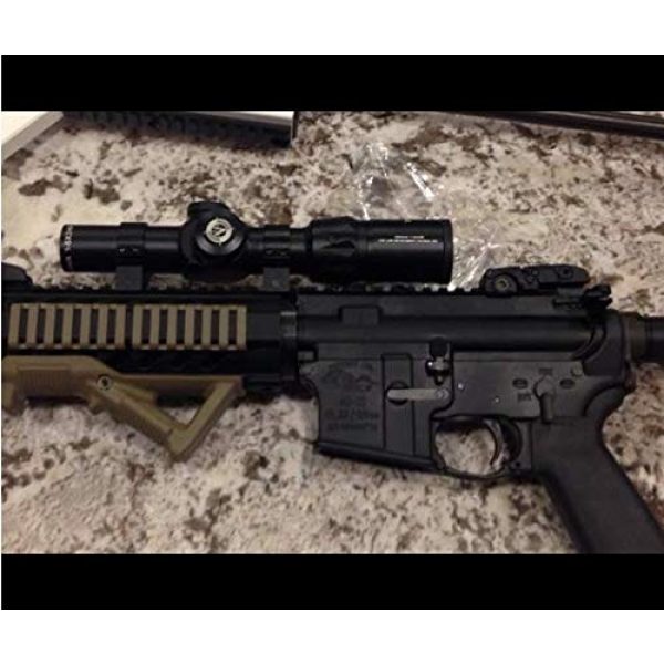 Vector Optics Rifle Scope 6 Vector Optics Grimlock 1-6x24mm 1/2 MOA Compact Tactical Riflescope with Red & Green Dot Illuminated Reticle, Free 30 mm Mount and Free Lens Cover (Matte Black)