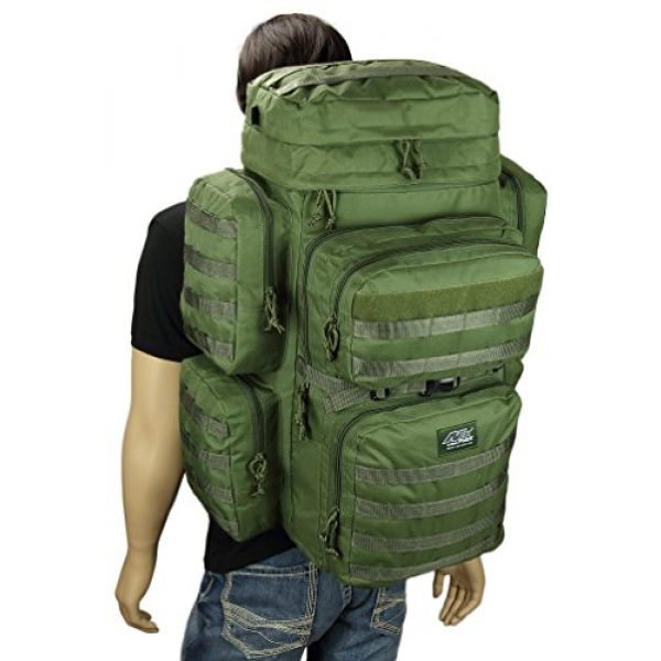 NPUSA Tactical Backpack 4 Mens 26 Inch Large Military Tactical Gear Molle Hydration Ready Hiking Backpack Bag + Sunglasses