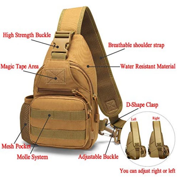 Ydmpro Tactical Backpack 3 Ydmpro Tactical Sling Bag, Chest Pack Molle Daypack Military Crossbody Shoulder Bags
