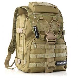 Evatac Tactical Backpack 1 Evatac Tactical Backpack for Military Combat | Large Size Khaki 35L 600D Molle Bug Out Bag Or Every Day Travel Back Pack.