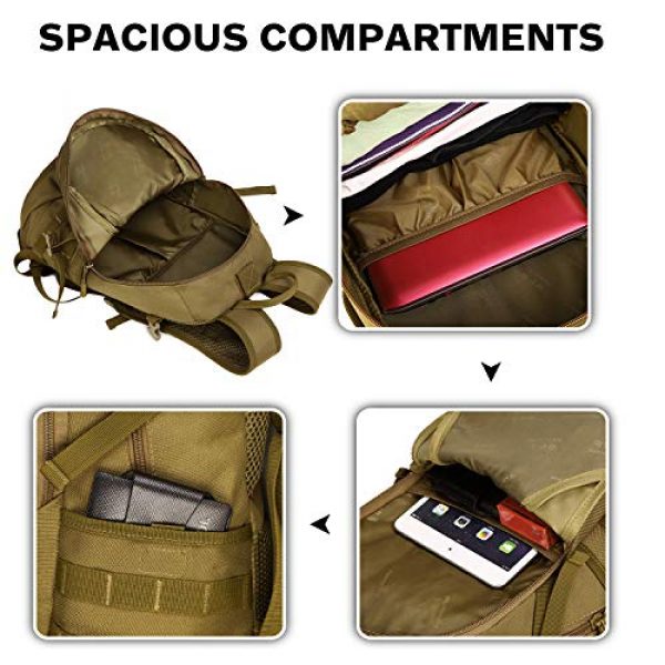 Protector Plus Tactical Backpack 5 Protector Plus Tactical Motorcycle Backpack Small Military MOLLE Cycling Hydration Daypack (Patch Included)
