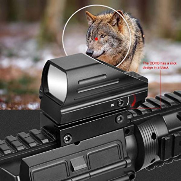 AJDGL Rifle Scope 2 AJDGL 1x22x33mm Tactical Red Dot Sight- Optical Holographic Scope with 4 Reticles Patterns Adjustable Brightness for Shooting Hunting