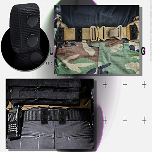 SANNIX Tactical Belt 5 SANNIX 8pcs Duty Nylon Belt Keeper with Double Snaps for 2" Wide Belt Security Tactical Belt Fixing
