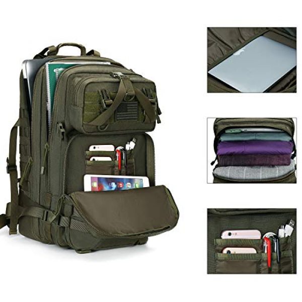 MOSISO Tactical Backpack 2 MOSISO 50L Tactical Backpack, Large Men 3 Day Assault Rucksack Military Daypack