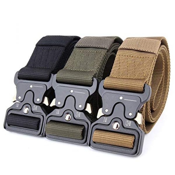 WEWOSKY Tactical Belt 6 WEWOSKY Mens Tactical Belt, W/1.5"-1.7" Military Nylon Waist Belt with Metal Buckle Adjustable Combat Equipment Belt Heavy Duty Army Training Carry Waist Belt