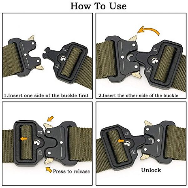 FEIKCOR Tactical Belt 6 FEIKCOR Tactical Belt Military Style Heavy Duty Belt Tactical Sports Belts (N022-Brown)